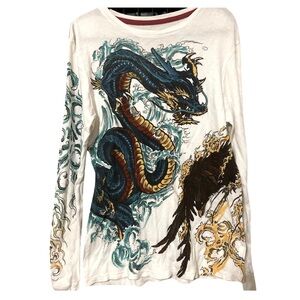 Y2K Affliction Signature Series Waffle Thermal Dragon Kari Barba Limited Edition